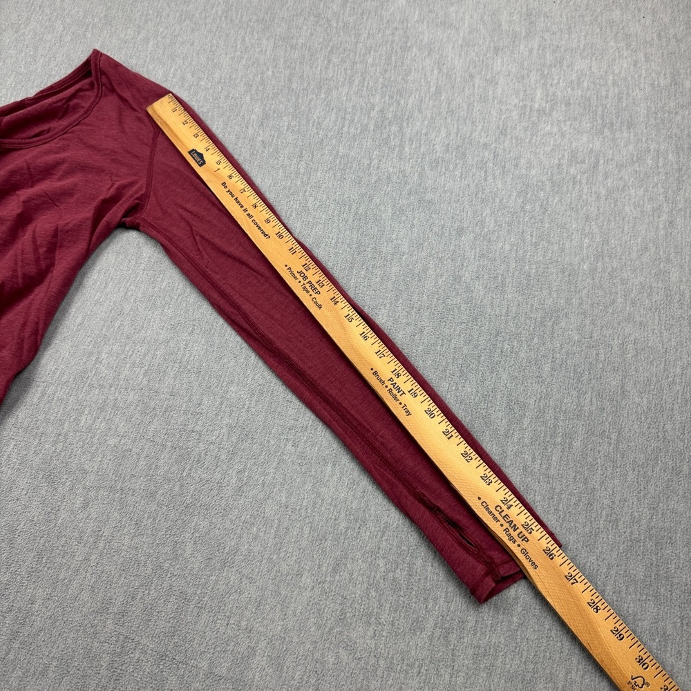Lululemon Shirt‎ Womens 8 Maroon Yogini 5 Year Long Sleeve Tee Athletic Yoga Gym - Picture 6 of 10
